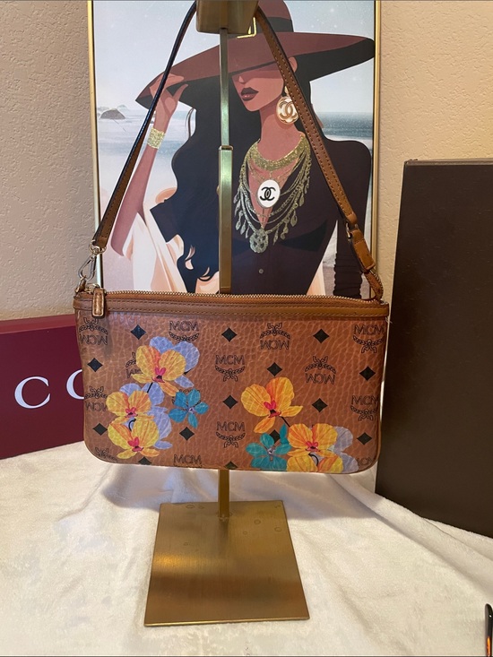 MCM Handbags - MCM Vintage Floral Visetos Zip Pochete Shoulder Bag